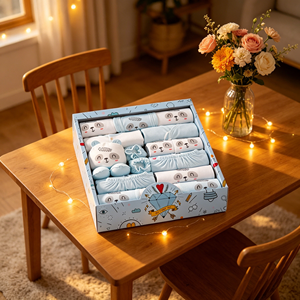 Set <span class=keywords><strong>de</strong></span> <span class=keywords><strong>Caja</strong></span> <span class=keywords><strong>de</strong></span> <span class=keywords><strong>Regalo</strong></span> <span class=keywords><strong>para</strong></span> Recién <span class=keywords><strong>Nacido</strong></span> <span class=keywords><strong>de</strong></span> Otoño 100% Algodón Estilo Adorable <span class=keywords><strong>para</strong></span> Colección <span class=keywords><strong>de</strong></span> Madre y Bebé - Product Image 1