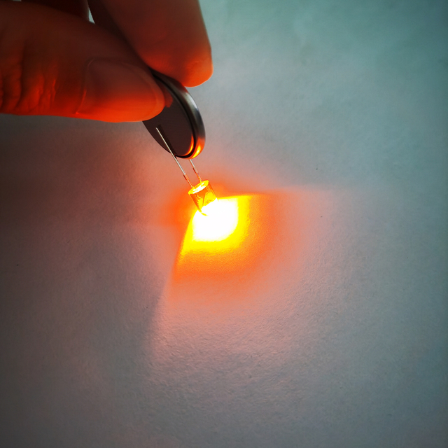 Orange Oval LED Diode Light Emitting Diode Without Stoppers Color Diffused Orange Color Dip LED