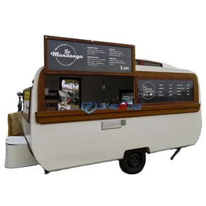 Certificaat Mobiele Fast Food Kar Volledig Uitgeruste Keuken Mobiele Food Caravan Vintage Busjes Kar Food Truck Te Koop Europa