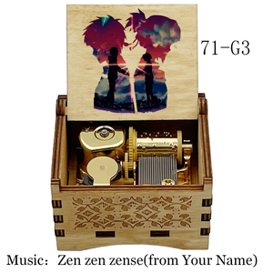 Anime Your Name Boîte à musique mécanique en or <span class=keywords><strong>Zen</strong></span> <span class=keywords><strong>zen</strong></span> <span class=keywords><strong>zense</strong></span> Song Wooden Wind Up Souvenir Kids Birthday Christmas Gift - Product Image 2
