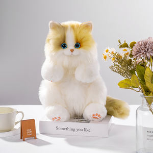 DUPAN Niedlicher Flammen-Calico-Katzen Anime-Design Rucksack PP-Baumwolle Gefülltes Plüschtier Unisex-Tasche Lebensechter Plüsch-Katzen-Rucksack - Product Image 4