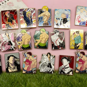 Pins de Solapa Metálicos Antiguos Modernos Personalizables con Baño de Oro, Diseño de Anime, Cierre de Mariposa para Souvenir - Product Image 1