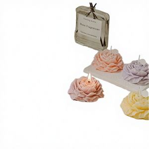 Velas Aromáticas con Forma de Flor, Diseño de Rosa Multicolor, <span class=keywords><strong>Cera</strong></span> de Soja Natural, Aromáticas para Decoración del Hogar, Bodas, Spa, Juego de Regalo - Product Image 1