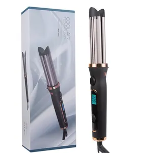 new arrival Menarda Brand 2 in 1 hair straightening and curling iron customized logo professional cool air hair curler