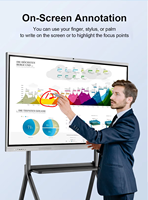 Интерактивная панель 4K Smart Board с сенсорным экраном 55, 65, 75, 86, 100 дюймов, цифровая доска для обучения в школах