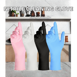 1 Paire de Gants en Nitrile Jetables Écologiques Taille Moyenne Imperméables Durables Qualité Alimentaire pour Nettoyage Domestique et Salons de Beauté PK Origin All - Product Image 2