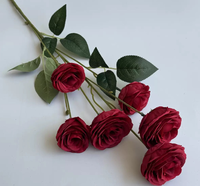 AM-AFA15 Ammy 6 Rosen Künstliche Blumen Seidenrosen-Blumenstrauß 76cm Muttertag Heimdekoration