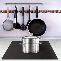 Tapis en silicone pour comptoir de cuisine, 40x30 cm, qualité alimentaire, résistant à la chaleur, antidérapant, imperméable