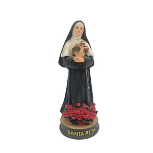 Estatuilla cristiana religiosa de <span class=keywords><strong>Santa</strong></span> <span class=keywords><strong>Rita</strong></span> de alta calidad, decoración de escritorio de Navidad, estatuas de resina, artesanía católica pintada a mano para el hogar - Product Image 5