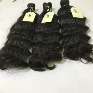 Extensions de cheveux humains vierges Remy ondulés vietnamiens en gros, 18-22 pouces, 2 paquets, trame super double drawn, sans perte, à clipser/à bandes adhésives - Product Image 1