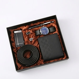 Leather <strong>Gift</strong> Set <strong>Men</strong> Wallet Belt Watch Pen Business <strong>Gift</strong> Box Christmas Fathers Day - Product Image 3