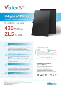 Paneles Solares Monocristalinos Trinasolar Tsm-Ne09Rc.05 Tipo N I-Topcon de 400W 405W 410W 415W 420W 425W 430W - Product Image 3