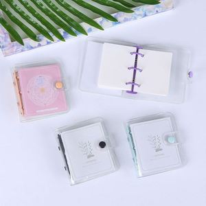Mini 3 Holes Zipper Envelope Pouch Frosted Clear PVC Bag Loose Leaf A9 <b>Journal</b> <b>Planner</b> Binder Refills Zip Pocket - Product Image 4