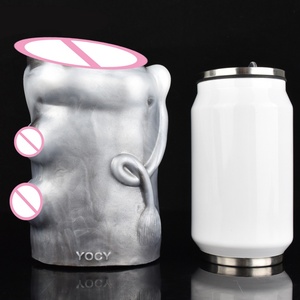 YOCY Fantasy Masturbateurs masculins réalistes, Godet de masturbation double canal en forme de vache, Jouet sexuel anal et vaginal pour adultes 18+ - Product Image 3