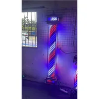 Foshan Kisen Hersteller CE verchromt wasserdicht rotierende LED-Licht groß 220cm weiß blau rot Friseur Shop Stange zu verkaufen