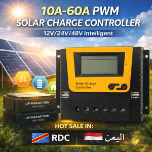 10a 20a सिंगल pv इनपुट 12v/24v स्वचालित pwm सौर चार्ज नियंत्रक Lcd डिस्प्ले यूएसबी आउटपुट लिथियम बैटरी 20% बंद के साथ - Product Image 1