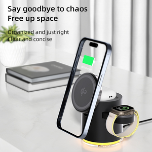 <span class=keywords><strong>Cargador</strong></span> inalámbrico multifunción 4 en 1 Carga plegable magnética para <span class=keywords><strong>iPhone</strong></span> para Samsung para <span class=keywords><strong>AirPods</strong></span> para <span class=keywords><strong>Apple</strong></span> <span class=keywords><strong>Watch</strong></span> Integrado - Product Image 3
