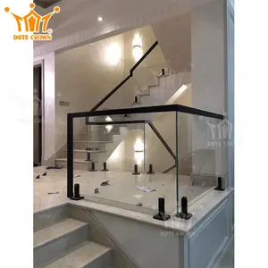 <span class=keywords><strong>Scala</strong></span> Moderna in Vetro Temperato e Acciaio Inossidabile con Ringhiera in Vetro, per Interni di Hotel, Design Ecologico e Durevole - Product Image 1