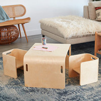Table et chaise d'étude en bois pour enfants, ensemble de table et chaise pour enfants, tables en bois pour enfants