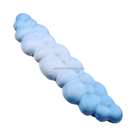 Tapis de souris en silicone avec support de poignet en forme de nuage à dégradé de couleurs pour bureau, PC, ordinateur portable, repose-poignet en mousse à mémoire de forme antidérapant, tapis de clavier
