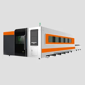 HUAXIA Machine de découpe laser de tôle haute puissance 6000*2000mm avec couverture complète en acier inoxydable en acier au carbone en acier doux