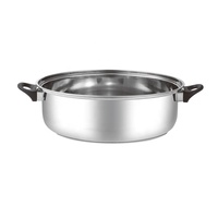 Vente chaude, cuiseur vapeur à nourriture en acier inoxydable de haute qualité à 5 couches, avec couvercle et poignée en bakélite, 4 ensembles, 30-36 cm