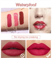 Riasan Bibir Label Pribadi 50 Warna Lip Gloss Tahan Air Lipstik Cair Matte Nude Tahan Lama Tidak Lengket