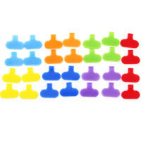 Etiquettes de câbles autocollantes Dansky en nylon écologique, multicolores, personnalisables, avec boucle auto-agrippante pour la gestion des câbles