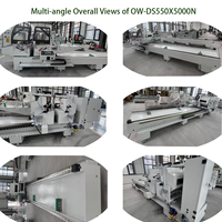 OUWO 2026 380V CNC Machine de découpe automatique d'aluminium à double tête 45/90 degrés pour la fabrication de fenêtres