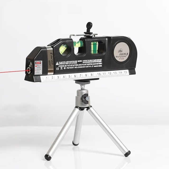 8FT Industrial Grade Mini 2 Line Green/Red Laser Level Meter AA Battery 10mm Precision Horizon Vertical Measure Aligner Model