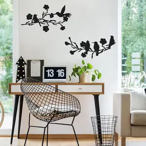 Yjl Minimalistisch Balkon Woonkamer Muur Kunst Abstracte Ekstervogels Op Tak Metalen Kunst Metalen Wanddecoratie Metalen Wanddecoratie Kunst