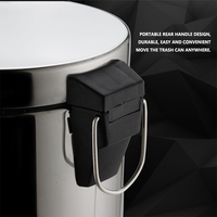 Nouvelle mise à niveau vente chaude 3L 5L 12L en acier inoxydable pédale poubelle ménage cuisine métal poubelle salle de bain poubelle