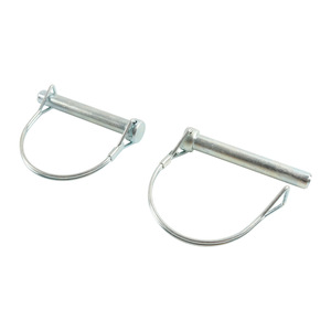 Goupille fendue de type D avec verrouillage à ressort 6x70mm en acier avec chaîne de sécurité pour supports de remorque - Product Image 3