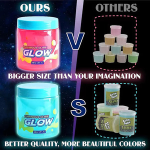 Perfect Kraft Slime Pack Neon Colors Slime <b>Kit</b> Green Blue Pink Yellow Big Slime Gifts for Boys Girls Birthday Party - Product Image 2