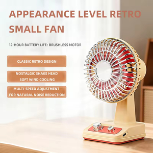Retro <b>Desk</b> Fan 100-Speed Silent Air Cooling Fan 1200mAh Desktop Circulator Fan for Modern Home <b>Office</b> - Product Image 5