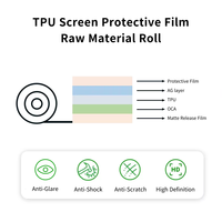 Prix de Gros Film Hydrogel TPU 3 Couches Protection Écran Anti-Choc HD Anti-Reflet Anti-Empreintes Mat en Rouleaux de Matière Première