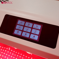 Panneau de luminothérapie infrarouge proche rouge à 7 longueurs d'onde, professionnel, sur pied, OEM, pour salon de beauté et spa Biomol