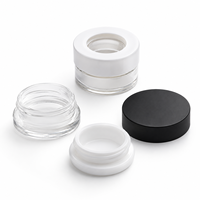 Tarro de cristal redondo a prueba de fugas con tapa de aumento, resistente a niños, para concentrado de cera, extracto, resina viva, 20ml 1g, Cali Jar