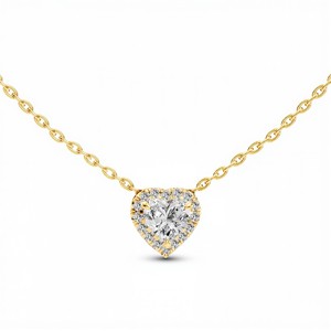 Elegante Colgante de Diamante Creado en Laboratorio con Corte Corazón de 0.50 Quilates para Mujer, Color VVS VS EF, Plata de Ley 925, Oro de 10KT 14KT 18KT, Regalo - Product Image 5