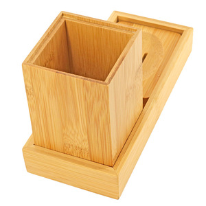 Venta al por mayor de fábrica: Sets creativos de bambú para baño y artículos de aseo, tazas de gran capacidad, sets de jabón y jabón de manos (pagado) - Product Image 3