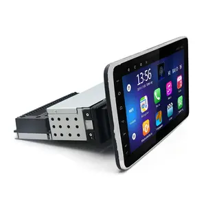 Универсальный Автомобильный мультимедийный плеер 1 Din с сенсорным экраном 10 дюймов, автомобильная стереосистема с поддержкой видео, автомагнитола на Android с GPS-Навигатором, WiFi, видеоплеером
