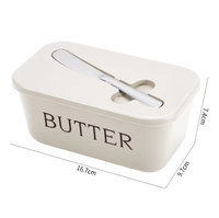 Boîte à beurre facile à nettoyer avec couteau, étanche, portable, pour la maison, le camping, le pique-nique, la cuisine, le réfrigérateur, boîte de rangement pour beurre