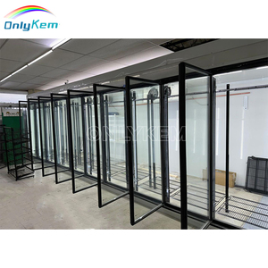 10 14 Glass Door Display Walking <strong>Cooler</strong> <strong>Room</strong> Walk-in Freezer Chiller <strong>Room</strong> Display Walk in <strong>Cooler</strong> in USA for Supermarket - Product Image 3