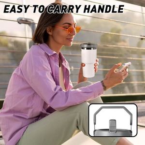Double-Walled Stainless Steel 30oz <b>Reusable</b> Coffee <b>Cups</b> with Lid Leak-Proof Recyclable Travel Insulated Coffee Mug - Product Image 6