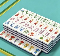Nouvelles Tuiles de Mahjong Américaines sur Mesure 2026, 160 Tuiles Flottantes, Motif Fleur et Oiseau Rose sur Fond Violet - Idéales pour Événements Estivaux de Luxe en Bord de Mer
