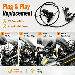 Accessoires de remplacement de plaquettes de frein <span class=keywords><strong>avant</strong></span> <span class=keywords><strong>et</strong></span> arrière durables, adaptés à la moto électrique tout-terrain Surron Ultra Bee - Product Image 3