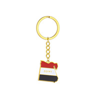 Llavero Decorativo con Mapa de la Bandera de Egipto, Venta al Por Mayor
