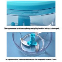 Hoge kwaliteit mini handmatige keukenvoedselsnijder multifunctionele groente aardappel knoflook vlees pull chopper mixer plastic stalen gereedschap