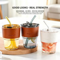 Gobelets en verre imprimés en gros, tasses cadeaux souvenirs, petits objets promotionnels, mugs à eau avec paille, verres à double ouverture pour le marché Internet