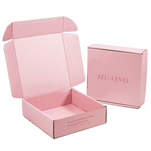Personal Customized logo pink Color Cosmetic Mailer Shipping <b>Paper</b> Box Luxury Free Sample <b>Corrugated</b> <b>Paper</b> Packaging Box - Product Image 2